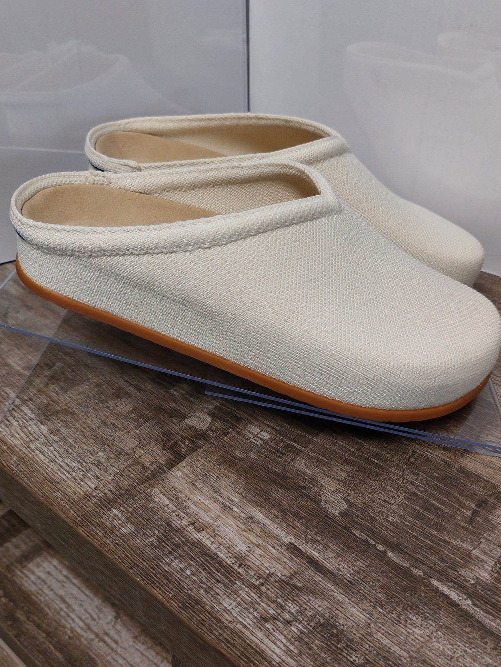 Rothy's Cream Canvas Slip-On Clogs - Picture 2 of 8